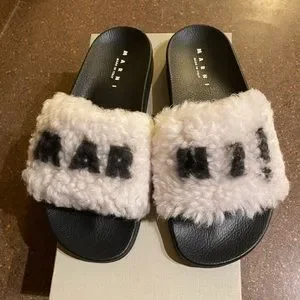 Marni | Shoes | Marni Shearing Logo Slides Brick Natural  display picture 3